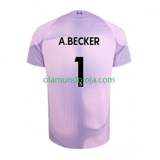 Camisola Liverpool Alisson Becker 1 Guarda-redes Homem Equipamento Primeiro 2022-2023 Manga Curta